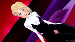 Spider gwen wants to fuck in her suit at the love hotel in the adult version