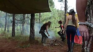 Sex-Crazed Latina Guerrillas Dominate Captured Male With Big Cocks