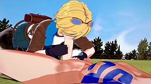 I can't beleive ezreal and braum are doin that hard sex stuff in league of legends yaoi! Handjob and blowjob, then fucked. So hot!