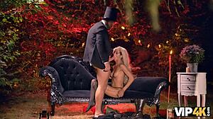 Veronica Leal as blonde witch gets ritual anal fuck and deepthroat in vip4k.