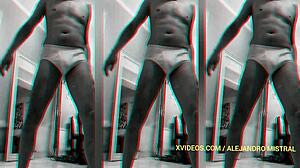 Hell Yeah! Alejandro Mistral Shows Huge Bulge in Tight Underwear Fetish!