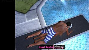 Exciting Adventure At The Public Swimming Pool Jumping Board With Friends