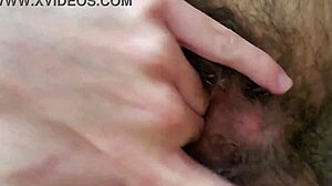 Fingering my hairy slutty hole feels so intense and wet