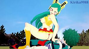 Shino Sosaki and Izuku Midoriya in My Hero Academia Hentai Scene