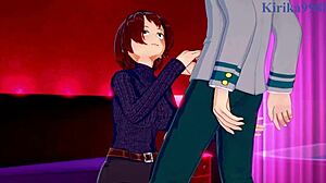 Shino Sosaki and Izuku Midoriya in My Hero Academia Hentai Scene