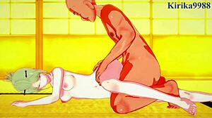 kagura and tae shimura join tsukuyo in intense hentai sex with the old man