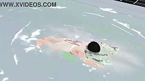 i watch anime girl swim in micro bikini with nip slip