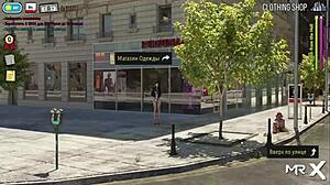 Anime Girl Gropes Breasts in Store