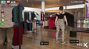 Anime Girl Gropes Breasts in Store