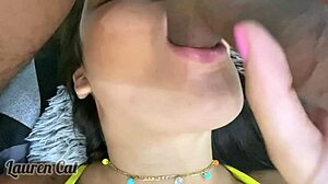 Gata safada cheia de tesão dando a buceta e tomando gozada na boca 😈