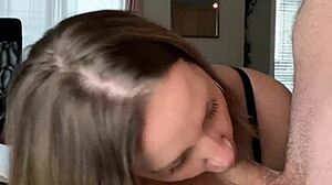 Avril showers sucks cock fucked doggy reverse cowgirl messy creampie