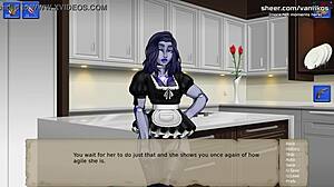 shelter tale, hot milf stepmom gives stepson wet handjob, he explodes on her face