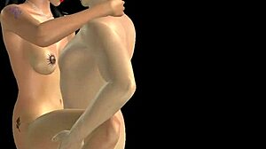 Animated Porn: Japanese Man Fucks Indian Girl Standing