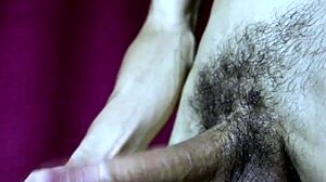 big hairy cock gets massaged on train with loud sweet moans close-up