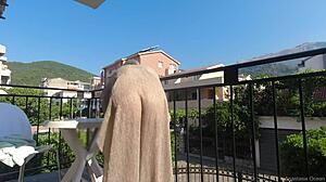 hey, ever seen someone go nude on a public balcony like this?