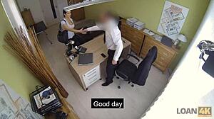 loan4k banker helps babe if she gives something in return