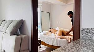 Gay Thief Distracted By Curly Ass In Apartment