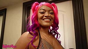 After the party, I got great dick from a chocolate African man in doggystyle