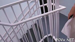 TEEN COUPLE DEEP-THROATS COCK THEN HARD FUCKS POV