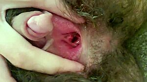 Fingering my hairy slutty hole feels so intense and wet