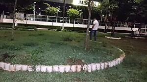 Yuri Gaucho greedily attacks with monster cock in public doggystyle creampie sex