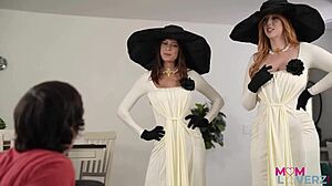 Cassie del isla and lauren phillips swap their busty vampire stepmoms in a wild scene