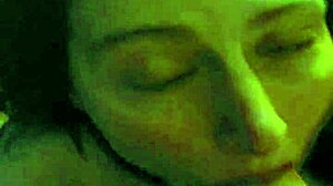 my slave girl gets a cumshot facial after bdsm blowjob session