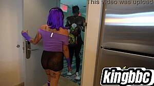 Halloween trickery with big black dick: sloppy cowgirl and doggystyle action!