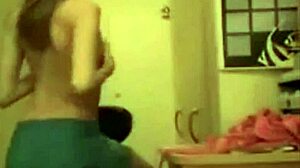 young blonde teen strips and rips clothes on webcam