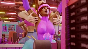 lesbian training in 3d hentai anime 😍