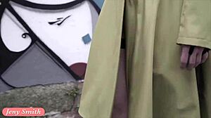 Jeny Smith says, Watch me in strap bondage outdoors