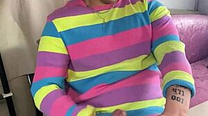 horny college guy talks dirty while jacking off his big cock 😏