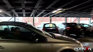 mature blonde mommy flashing natural tits in panties outdoor for hardcore fun