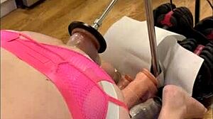 Barefoot in the kitchen, sissy takes dildos up her ass 🍑🧑‍🍳