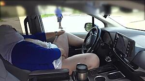 big ass bbw exhibitionist caught in public car finger fucking and blowjob