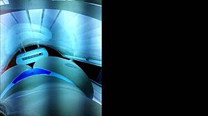 Brazilian Amateur Prepares Ass for Lover in Tanning Booth