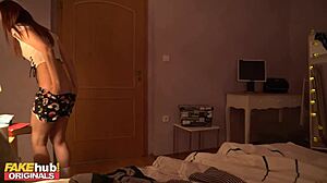 step sister feels deep emotions from brother's bedroom fuck