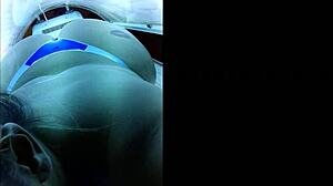 Brazilian Amateur Prepares Ass for Lover in Tanning Booth