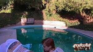 Penny Pax Fucks Christie Stevens Pussy Outdoors In Stockings