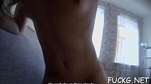 wicked teen begs mature man for sloppy blowjob and assfucking