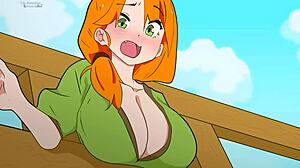 Alex tersekat di pagar sementara Steve tengok dalam parodi hentai Minecraft ini