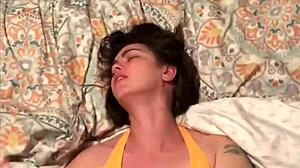 watch this hot wife fucking the contractor with her tight pussy, bent over in doggystyle, clothes ripped, cumming hard?