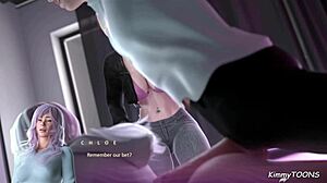 College Teen in Hoodie Fucked in Dorm While Friend Watches