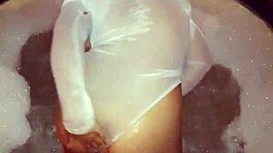 horny girl gets so wet after handjob