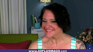 Tattooed mature Stacy gets drilled with passion