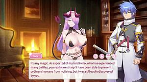 Episode 1: Doris's temptation in anime game. Her form clamped around object at nine.