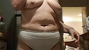 Mature Wife Poses In Big Panties In Kitchen