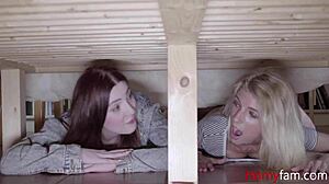 Snowballing secrets with stepsister Mia Evans and Missy Luv in wild threesome