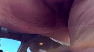 big ass bbw exhibitionist caught in public car finger fucking and blowjob