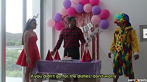 Descriptive scene of banging birthday girl in tight pussy at dad's house